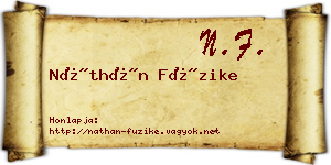Náthán Füzike névjegykártya